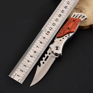 มีดเดินป่า มีดพับ ขนาด16.5cm มีดปอกผลไม้ มีดตัดทุเรียน มีดพับพกพา มีดกลางแจ้ง มีดแสตนเลส มีระบบล็อคใบมีด เปิดสปริงได้ แข็งแรง ทนทาน High Hardness Sharp Folding Knife Portable Outdoor Wilderness Survival Knife Tactical Knife Stainless Steel Fruit Knife