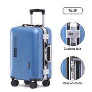 ZT Luggage กระเป๋าเดินทางโครงอะลูมิเนียม 20 นิ้ว กระเป๋าเดินทางชาร์จ USB ทนทาน กระเป๋าเดินทางสไตล์ธุรกิจ 24 นิ้ว ล็อคกันขโมย TSA ล้อสากล