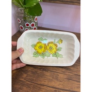 BW0450-Yellow Flower Pattern Baking Tray Size: 4.5x8x1.5 Inches