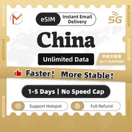 China eSIM | No Daily Limits | True Unlimited Travel eSIM China | Hotspot Enabled | 5G China eSIM Ca