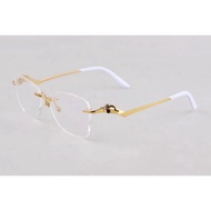 Luxury brand frameless women's prescription glasses frame fashion business computer glasses eo