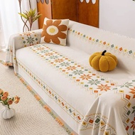 Universal Non-slip Scratch-resistant Sofa Cover Boho Chenille Couch Cover Pet Friendly Sofa Couch Co