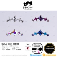 FiBiCandy ITL0243 Yukari 16G ASTM F136 Implant Grade Titanium Piercing Flat Conch Helix Helix Earrin