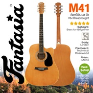 ⚡ขายดี ส่งไว⚡ Fantasia กีตาร์โปร่ง 41" ทรง Dreadnought # M41 ** กีตาร์โปร่งมือใหม่ที่ขายดีทีสุด **