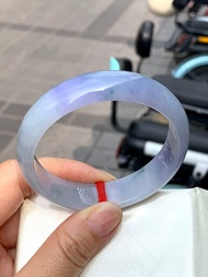 冰種玉鐲 天然翡翠玉鐲 A玉 手鐲 • 冰種紫藍飄花翡翠福鐲