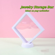 Floating Frame 3D Display Jewelry Box Suspension Storage Box Antioxidation PET Organizer 7*7cm