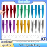 E7G-24-Pack Metal Kazoos with 24 Pcs  Flute Diaphragms 6 Colors,Good Companion for Ukulele, Violin, 