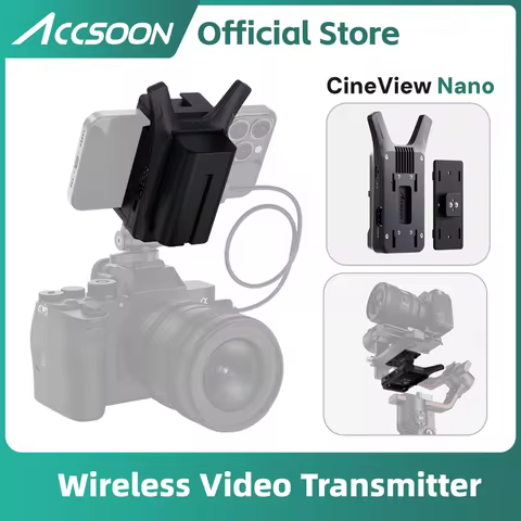 Accsoon CineView Nano Mini Wireless Video Transmitter with Phone Clamp App Support 1080p60 HDMI 60ms