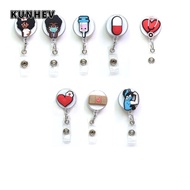 KUNHEV Badge Reel Clip Cute Badge Holder Practical Portable ID Card Badge Holder