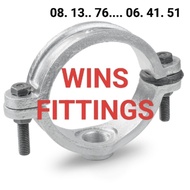 Galvanized Iron Saddle Clamp G 6" x 1/2" GLV Saddle Clamp 6" x 0.5" 6 x 1 2 inch (G) Pipe