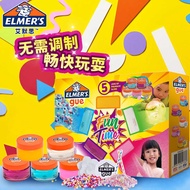 Elmos Foaming Glue Children Non-Toxic Fake Water Slime Set Foaming Glue Crystal Mud Toy New Year Gif