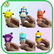 Cute ice cream cone Pokemon model Koduck Pikachu Snorlax Bulbasaur cute Beocaz Toy Shop available