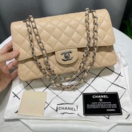 Chanel Caviar CF25奶茶銀扣