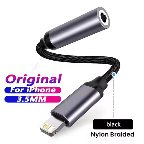 3.5mm Jack AUX Cable 8-Pin Lighting Interface To AUX Headphone Adapter Audio Kable Connector Splitte