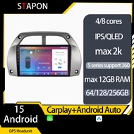 STAPON 9inch for Toyota RAV4 2001-2006 64 128 256GB QLED IPS Android15 voice command android auto OC