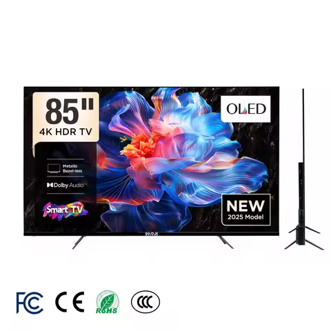 LED OLED 4K UHD HDR10 Smart TV 50 85 Inch Ultra Slim Android WiFi Voice Control Game Mode Built-In S