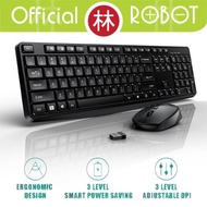 Robot KM3100 Combo Set Optical Mouse & 2.4G Wireless Keyboard