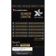 NOMOR CANTIK KWARTED 8888 - BISA REQUEST NOMOR - BENEFIT KUOTA 40Gb XL