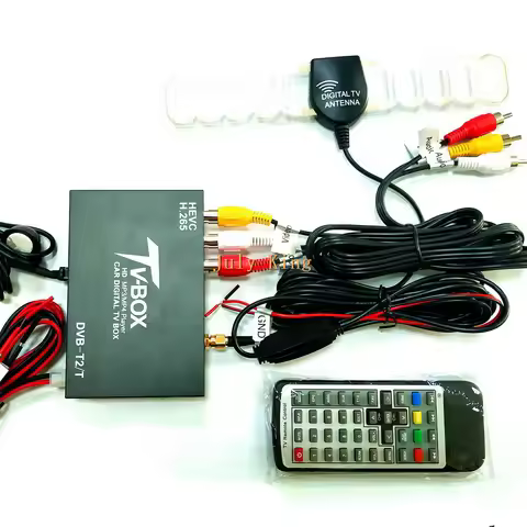 DVB-T Car Mobile Digital Set Top Box, HEVC/H.265 DVB-T2 TV Receiver, Car TV Box, Support MPEG-1, -2,