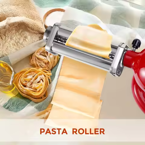 Pasta Maker Attachment for KitchenAid Stand Mixer, Stainless Steel Pasta Roller Attachment for Kitch