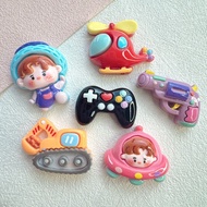 Cartoon Cartoon Boy Airplane Pistol Resin Accessories Cream Glue diy Hair Accessories Head Rope Wate