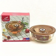 Heat Resistant Glass Food Container 650ml - Safe and Convenient Airtight Container Food Storage Cont