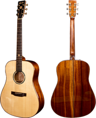 Kazuki ALL SOUL กีต้าร์โปร่ง 41 นิ้ว Acoustic Guitar All Solid Mahogany แถมฟรี กระเป๋ากีต้าร์ &amp; ที่เก็บปิ๊ก