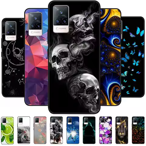 For Vivo V21 5G Case V2050 Silicone Soft Protective TPU Funda Cases for vivo V21 4G Back Cover Bumpe