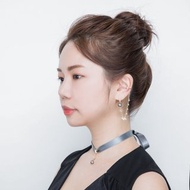 情繫－蠶絲緞帶四葉草珍珠項鍊