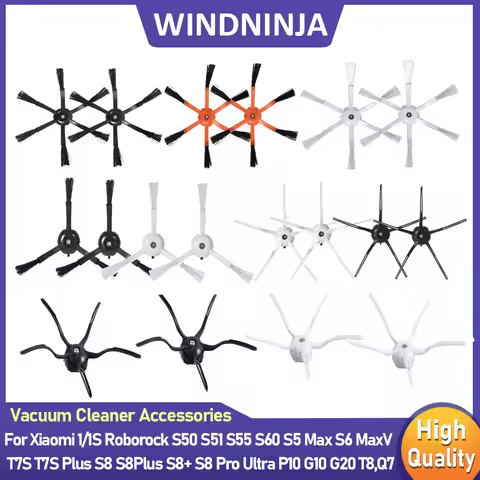 Side Brush Parts CompatibleFor Roborock S50/S55/S6/S60/S5 Max/S6 Pure/S7/Q7 Max/T7S/T8/E2/S8/G10/P10