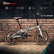 UPLAYED Folding Bike 7 Speed | Shimano Tourney Groupset | Aluminium Frame | Skinwall Tyre