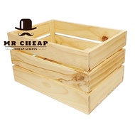 (3 Size-L) Pine Wood Wooden Crate/Wood Storage Crate/Storage Box/Kotak Kayu Pine 1028