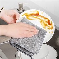 日式竹炭超吸水纖維廚房抹布（1入=1包10條）洗碗抹布 洗碗巾 竹炭擦拭巾