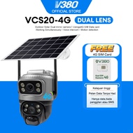 V380 Pro Solar outdoor cctv camera Wireless Dual lens 4G Sim waterproof 360 1080P IP Security Camera