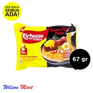 Nabati RICHEESE MI INSTANT RAMEN SPICY CHEESE FIRE LEVEL 3 EXTRA HOT 67 GRAM INSTANT NOODLES WITH SP