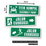 Evacuation Route Sticker / Gathering Point / K3 Safety Assembly Point Sticker