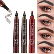 5 Colors Eyebrow Tattoo Pen Waterproof 4 Points Eyebrow Pen Long Lasting Liquid Brow Pencil Natural 