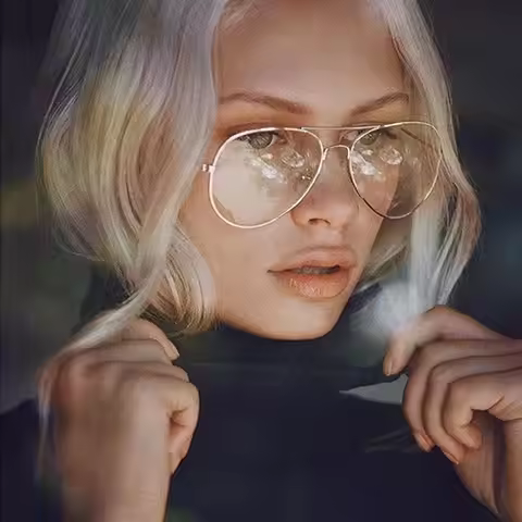 Photochromic Anti Blue Light Glasses Women Stylish Titanium Glasses Frame Men Photochromic Sunglasse