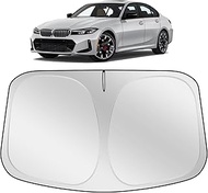XHRING Windshield Sun Shade Sunshade Compatible with BMW 3-Series 328i 335i 320i 330i 325i F30 F31 M