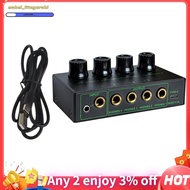 Professional 4 Channel Low Noise Stereo for Sound Mixer Headphone Amplifier for PC Guitar Audio Ampl