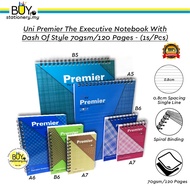 Uni Premier Buku Nota Notebook Buku Tulis Buku Nota Kecil -(1s/PCS) Binder Notebook A5 A6 A7 B5 B6