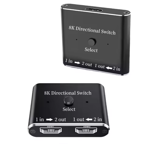 8K HDMI-compatible 2.1 Selector Splitter 2-in 1-out 1-in 2-out Bidirectional Switch for Laptop Compu