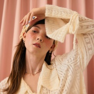 S จัดส่ง 19 DEC lookbookpetite bowlette top (adult) hearty lace  เสื้อผู้หญิงแขนยาวผูกโบว์ รุ่น bowl