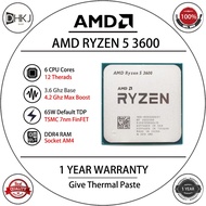USED AMD Ryzen 5 3600 R5 3600 6 Core 12 Thread CPU Processor 65W Socket AM4 DDR4 Game Processor