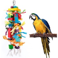 Mainan Burung Burung Beo Kayu Berwarna-warni Mengunyah Mainan Memanjat Bekalan Mainan Burung Beo Sed