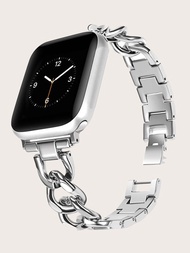 金屬錶帶相容於Apple Watch Series 9 8 SE 7 6 5 4 3 2 1 Ultra 2 1，Apple Watch 錶帶適合女士男士，鏈條設計可調式錶帶相容於Apple Watch 38 毫米40 毫米41 毫米42 毫米44 毫米45 毫米49 毫米