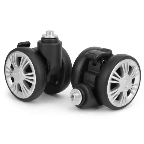 1/2Pcs Luggage Replacement Wheels w/h brakes Trolley Caster Travel Suitcase Wheel Double Row 360° Sp