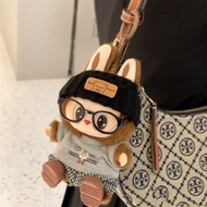 Labubu Houndstooth Cat Outfit Set – Hat & Top Clothes for 1st, 2nd & 3rd Gen Soft Vinyl Figure, Cute