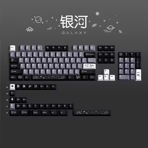 134 Keys/set GMK GALAXY Key Caps PBT 5 Sides Dye Subbed Keycap Cherry Profile Keycaps For Keychron A