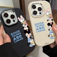 Funny Mickey Disney Phone Case Compatible for IPhone 7 8 Plus 11 13 12 14 15 Pro Max XR X XS Max SE 2020 Shock-absorbing TPU Soft Case Metal Frame Large Hole